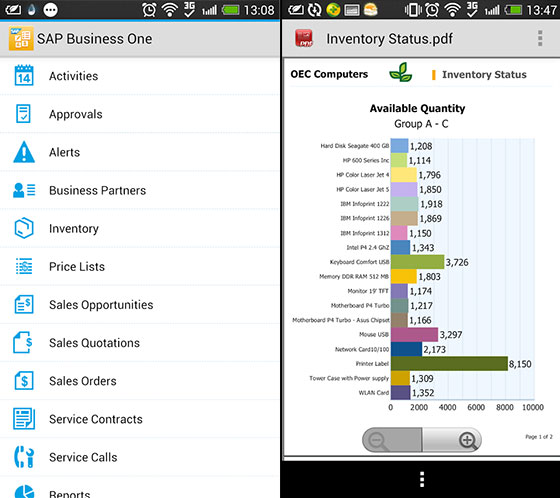 SAP Business One Mobile App