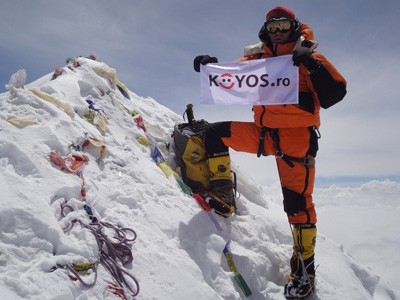 Horia Colibășanu pe vârful Makalu